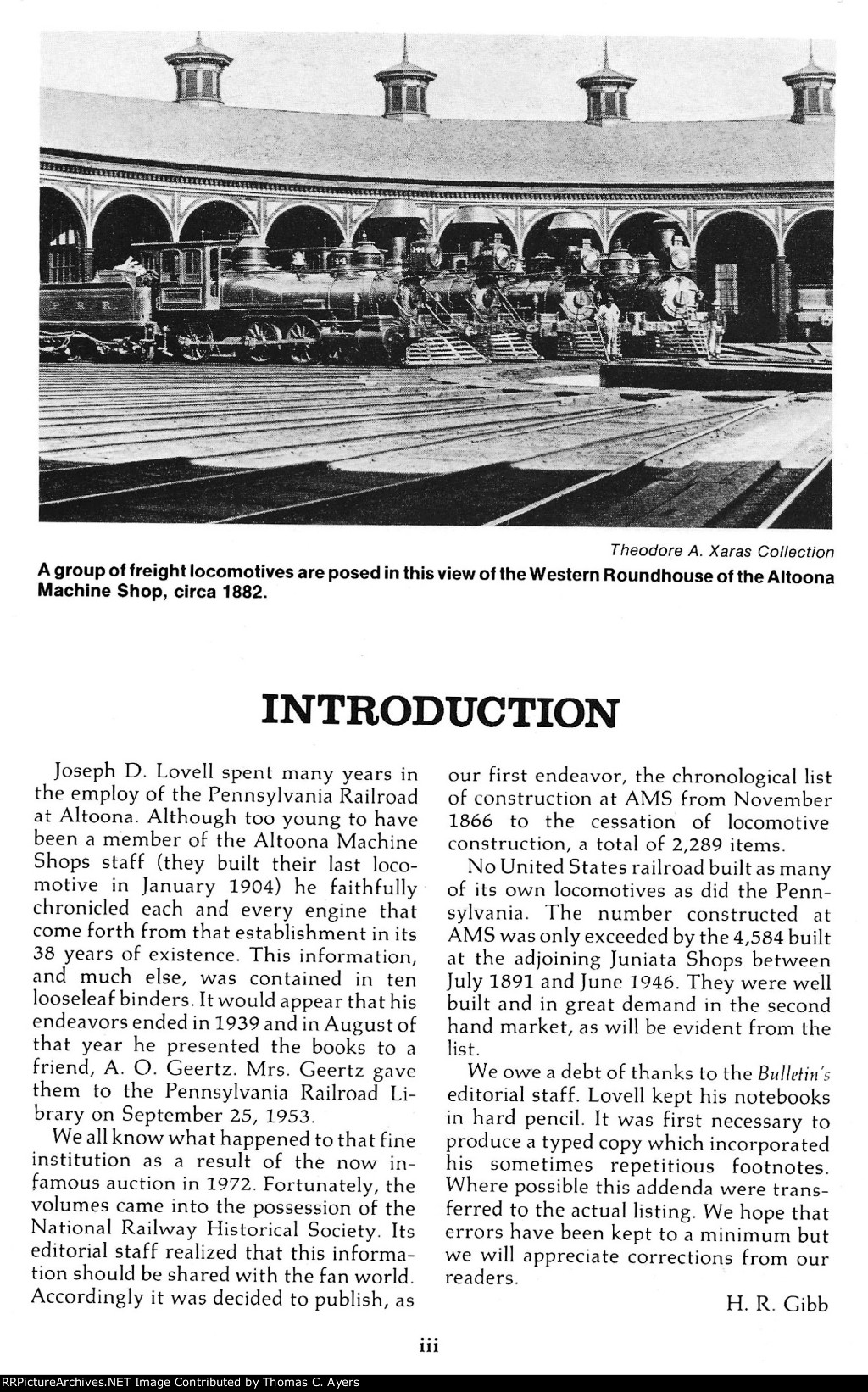 PRR "Altoona Machine Shops," Page iii, 1984